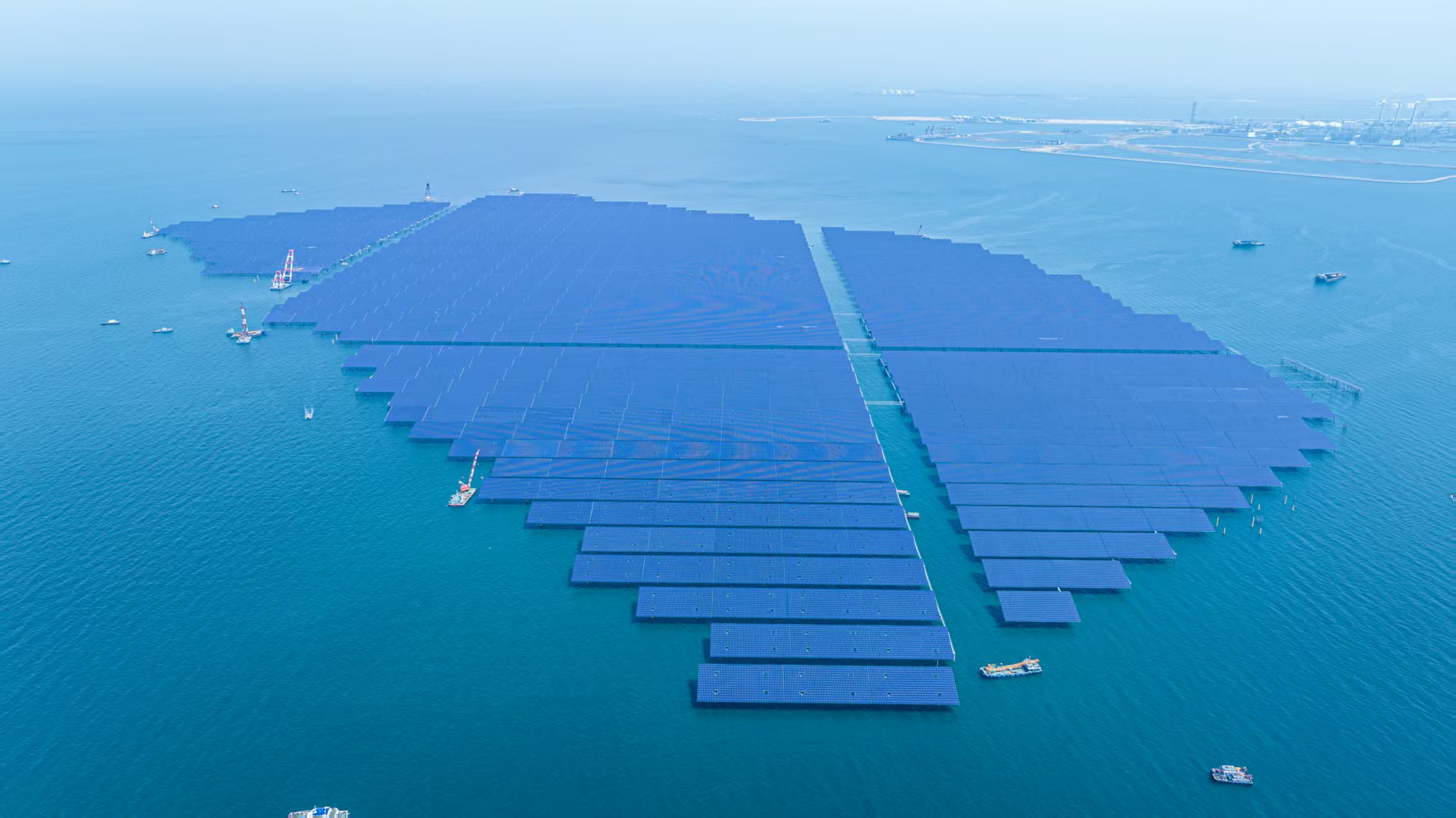烟台招远400兆瓦海上光伏项目。受访者供图